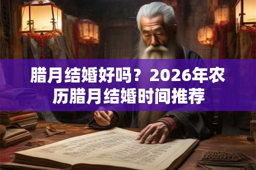 腊月结婚好吗？2026年农历腊月结婚时间推荐