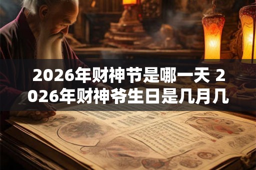 2026年财神节是哪一天 2026年财神爷生日是几月几号 2026年财神节是哪一天 2026年财神爷生日是几月几号
