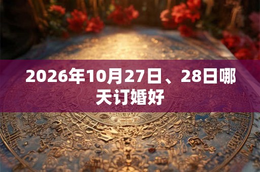 2026年10月27日、28日哪天订婚好