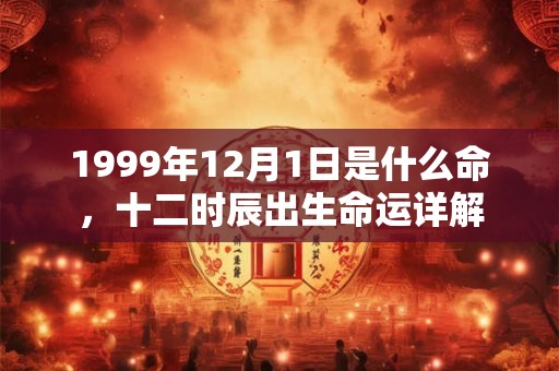 1999年12月1日是什么命，十二时辰出生命运详解