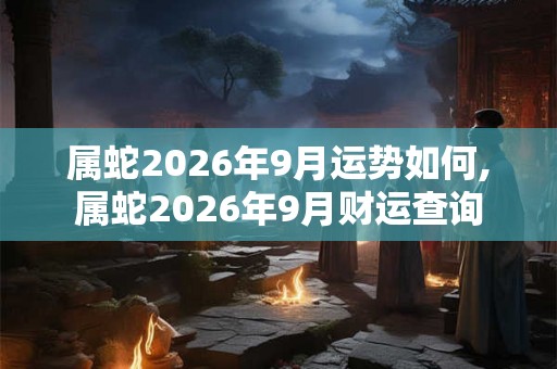 属蛇2026年9月运势如何,属蛇2026年9月财运查询