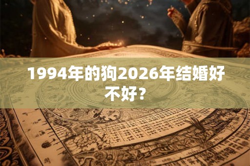 1994年的狗2026年结婚好不好? 1994年的狗2026年结婚好不好?