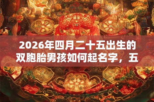 2026年四月二十五出生的双胞胎男孩如何起名字，五行属什么