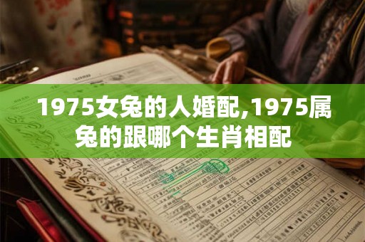 1975女兔的人婚配,1975属兔的跟哪个生肖相配