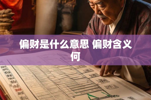 偏财是什么意思 偏财含义何