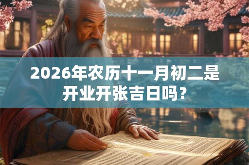 2026年农历十一月初二是开业开张吉日吗？