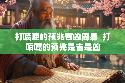 打喷嚏的预兆吉凶周易 打喷嚏的预兆是吉是凶 打喷嚏的预兆吉凶周易 打喷嚏的预兆是吉是凶