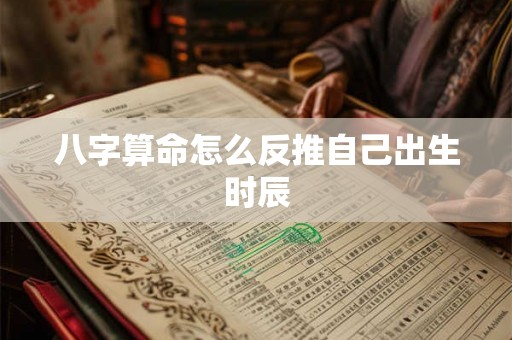 八字算命怎么反推自己出生时辰