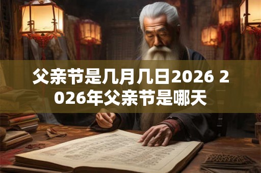父亲节是几月几日2026 2026年父亲节是哪天