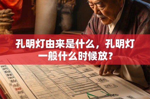 孔明灯由来是什么,孔明灯一般什么时候放? 孔明灯由来是什么,孔明灯一般什么时候放?