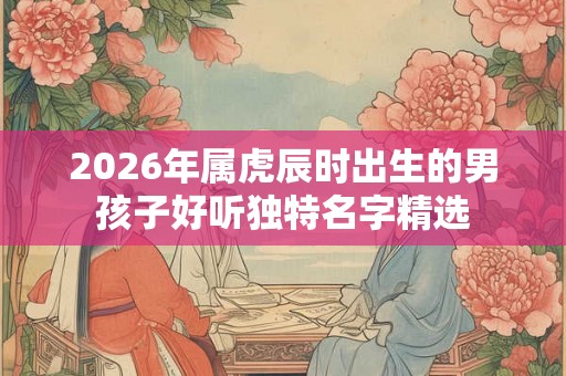 2026年属虎辰时出生的男孩子好听独特名字精选 2026年属虎辰时出生的男孩子好听独特名字精选