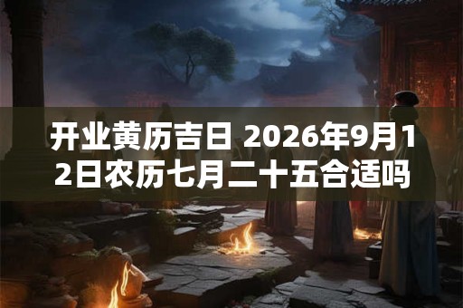 开业黄历吉日 2026年9月12日农历七月二十五合适吗