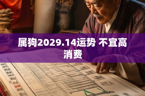 属狗2029.14运势 不宜高消费