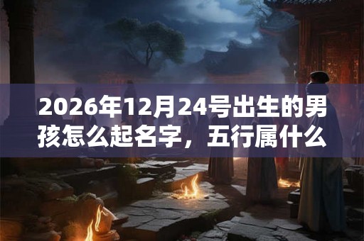 2026年12月24号出生的男孩怎么起名字，五行属什么