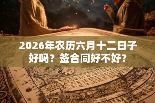 2026年农历六月十二日子好吗?签合同好不好? 2026年农历六月十二日子好吗?签合同好不好?