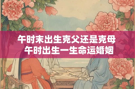 午时末出生克父还是克母 午时出生一生命运婚姻 午时末出生克父还是克母 午时出生一生命运婚姻