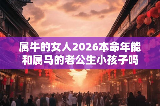 属牛的女人2026本命年能和属马的老公生小孩子吗