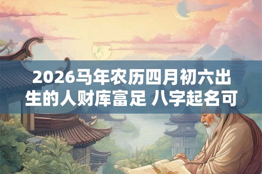 2026马年农历四月初六出生的人财库富足 八字起名可稳定运势