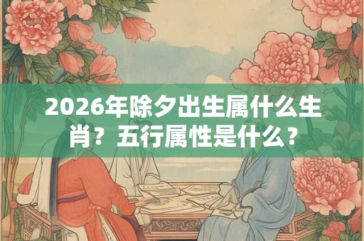 2026年除夕出生属什么生肖？五行属性是什么？
