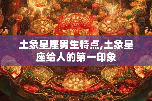 土象星座男生特点,土象星座给人的第一印象