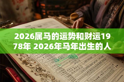 2026属马的运势和财运1978年 2026年马年出生的人财运如何