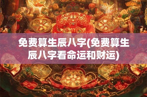 免费算生辰八字(免费算生辰八字看命运和财运) 免费算生辰八字(免费算生辰八字看命运和财运)