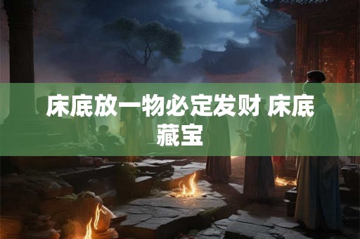 床底放一物必定发财 床底藏宝