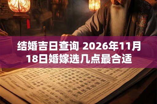 结婚吉日查询 2026年11月18日婚嫁选几点最合适 结婚吉日查询 2026年11月18日婚嫁选几点最合适