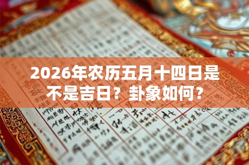 2026年农历五月十四日是不是吉日？卦象如何？