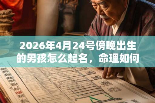 2026年4月24号傍晚出生的男孩怎么起名，命理如何？