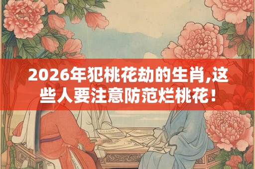2026年犯桃花劫的生肖,这些人要注意防范烂桃花！