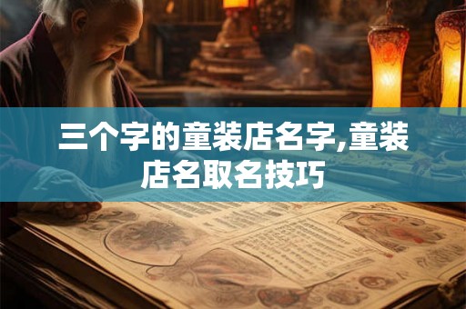 三个字的童装店名字,童装店名取名技巧 三个字的童装店名字,童装店名取名技巧