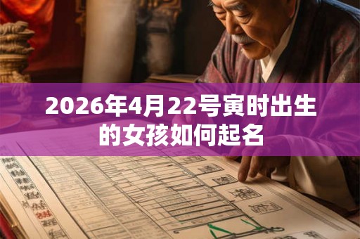 2026年4月22号寅时出生的女孩如何起名 2026年4月22号寅时出生的女孩如何起名