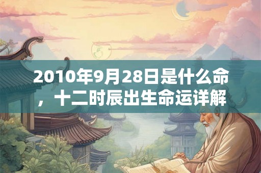 2010年9月28日是什么命，十二时辰出生命运详解