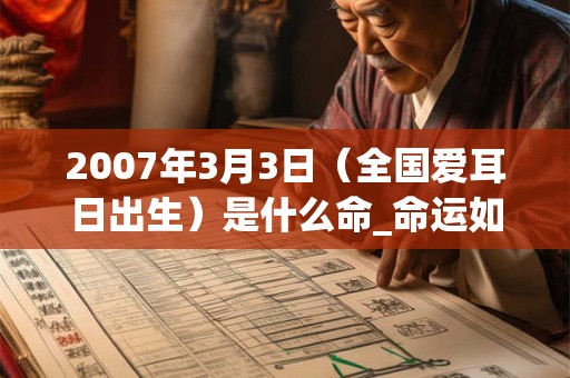 2007年3月3日(全国爱耳日出生)是什么命_命运如何 2007年3月3日(全国爱耳日出生)是什么命_命运如何