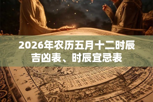 2026年农历五月十二时辰吉凶表、时辰宜忌表 2026年农历五月十二时辰吉凶表、时辰宜忌表