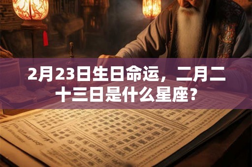 2月23日生日命运,二月二十三日是什么星座? 2月23日生日命运,二月二十三日是什么星座?