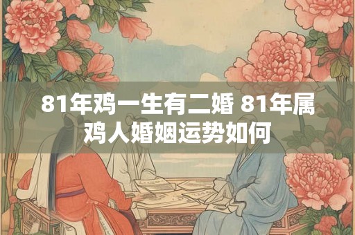 81年鸡一生有二婚 81年属鸡人婚姻运势如何