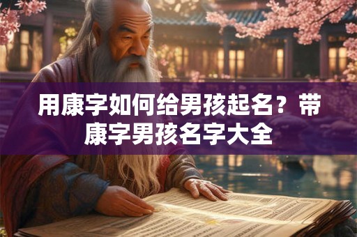 用康字如何给男孩起名?带康字男孩名字大全 用康字如何给男孩起名?带康字男孩名字大全