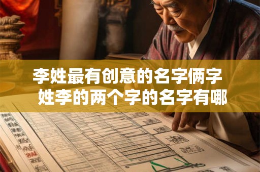 李姓最有创意的名字俩字  姓李的两个字的名字有哪些