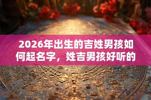 2026年出生的吉姓男孩如何起名字,姓吉男孩好听的名字 2026年出生的吉姓男孩如何起名字,姓吉男孩好听的名字