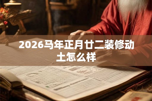 2026马年正月廿二装修动土怎么样