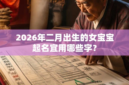 2026年二月出生的女宝宝起名宜用哪些字？
