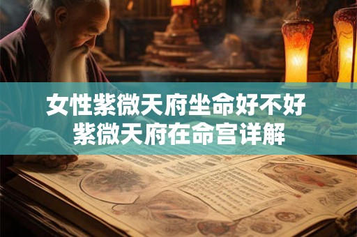 女性紫微天府坐命好不好 紫微天府在命宫详解