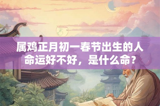 属鸡正月初一春节出生的人命运好不好，是什么命？