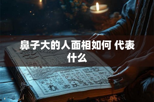 鼻子大的人面相如何 代表什么
