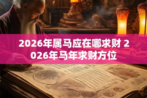 2026年属马应在哪求财 2026年马年求财方位
