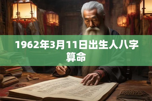 1962年3月11日出生人八字算命