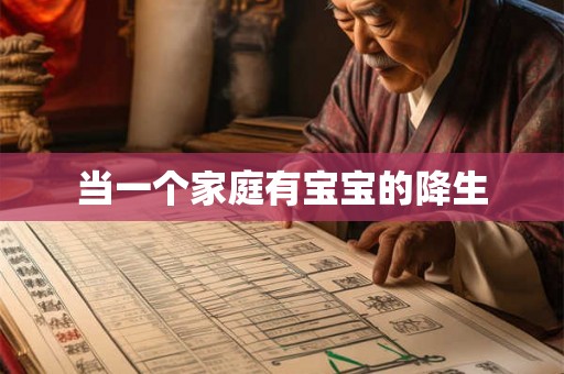 当一个家庭有宝宝的降生