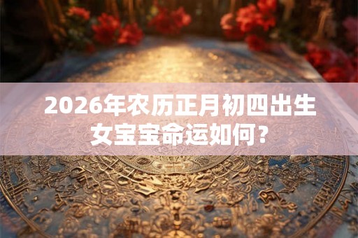 2026年农历正月初四出生女宝宝命运如何？